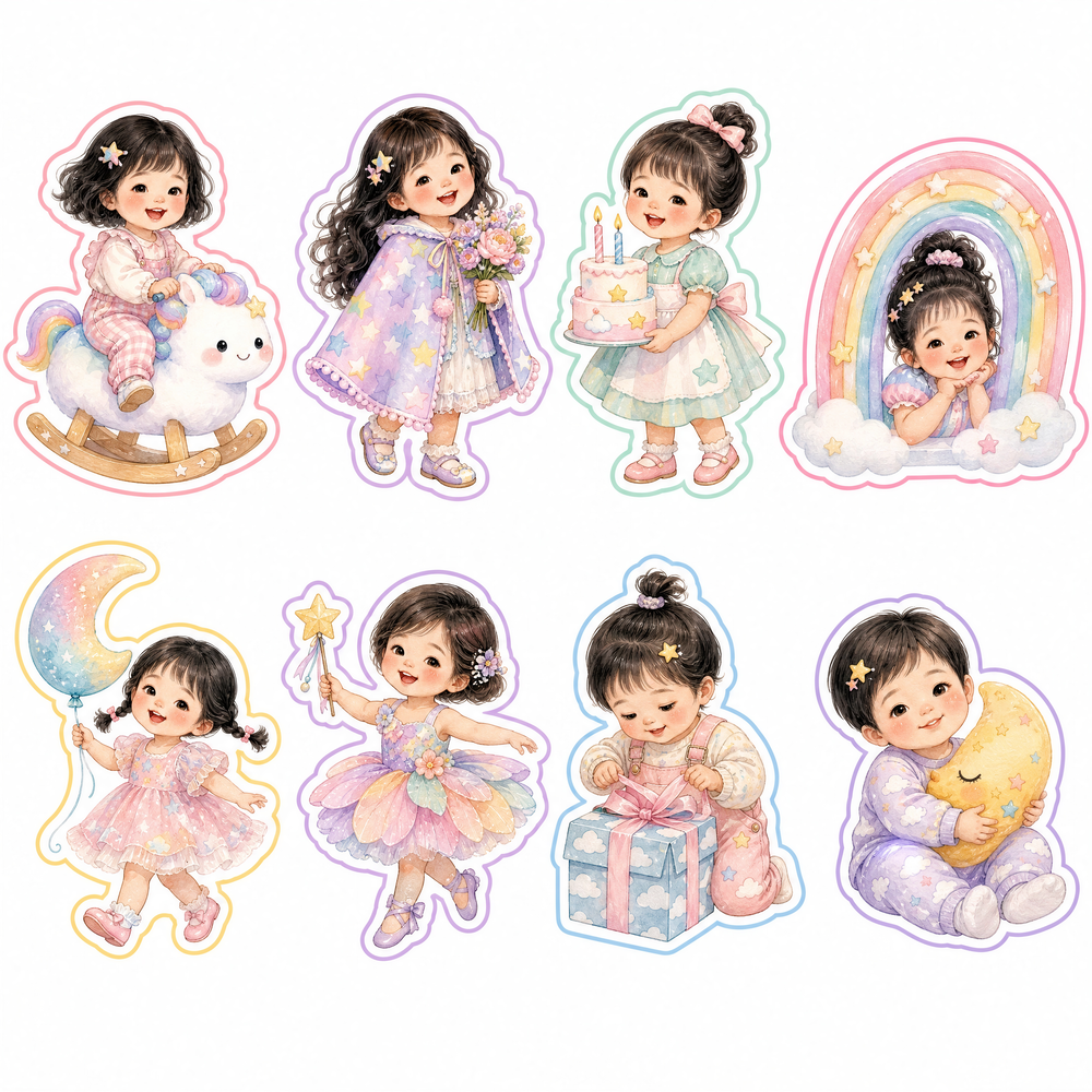 Sticker, Chibi Sinh Nhật, Em Bé Chibi (38)