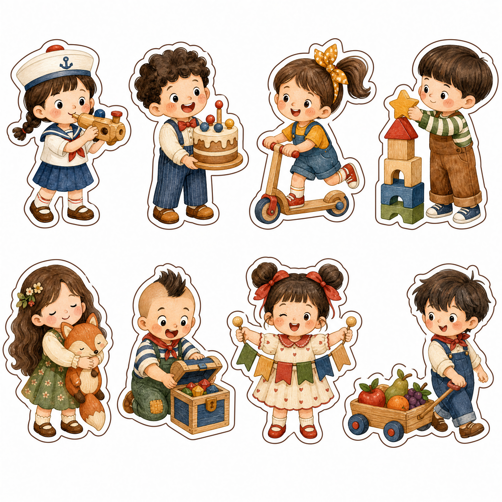 Sticker, Chibi Sinh Nhật, Em Bé Chibi (39)