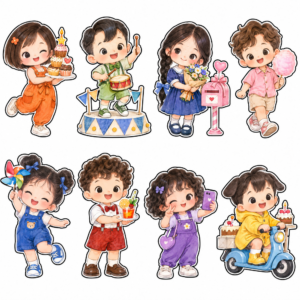 Sticker, Chibi Sinh Nhật, Em Bé Chibi (40)