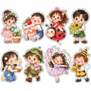 Sticker, Chibi Sinh Nhật, Em Bé Chibi (43)