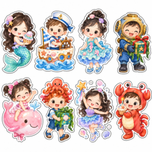 Sticker, Chibi Sinh Nhật, Em Bé Chibi (47)