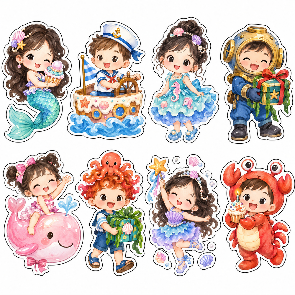Sticker, Chibi Sinh Nhật, Em Bé Chibi (47)
