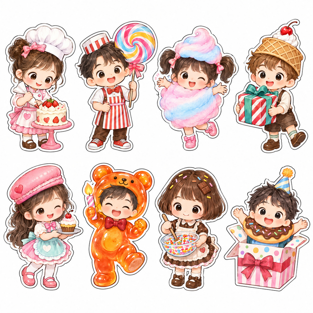 Sticker, Chibi Sinh Nhật, Em Bé Chibi (49)