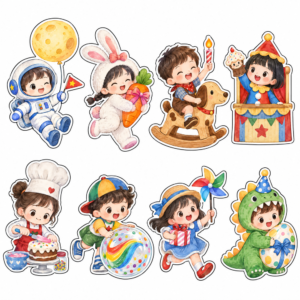 Sticker, Chibi Sinh Nhật, Em Bé Chibi (56)