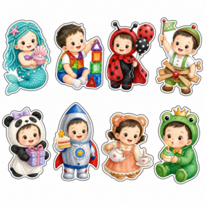Sticker, Chibi Sinh Nhật, Em Bé Chibi (59)