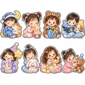 Sticker, Chibi Sinh Nhật, Em Bé Chibi (6)